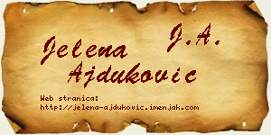 Jelena Ajduković vizit kartica